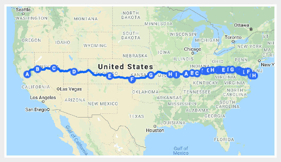 how to plan a road trip across the USA